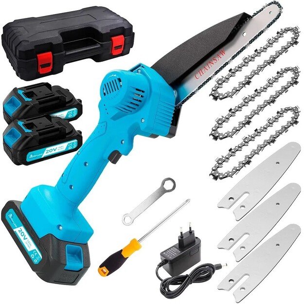 Extralink TM-107 | Mini Electric Chainsaw | 6 inches, 1.5 Ah battery