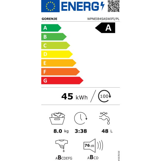 GORENJE WPNEI84SASWIFI/PL washing machine