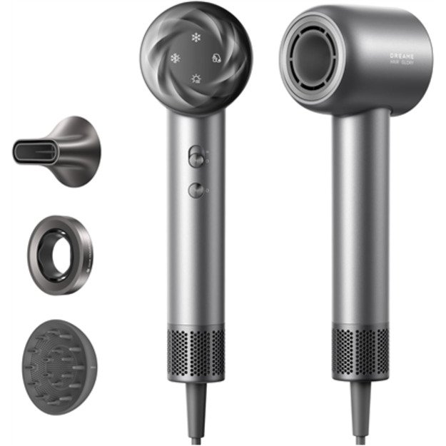 Dreame | Hair dryer | Glory Mix | 1600 W | Number of temperature settings 4 | Ionic function | Diffuser nozzle | Black