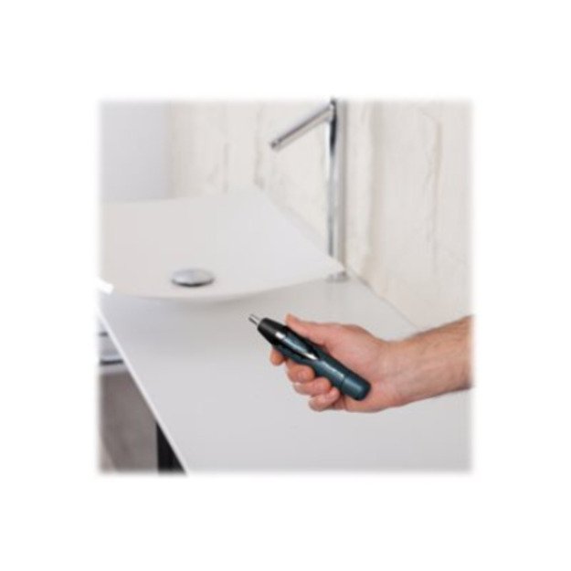 Rowenta Nose and Ear Trimmer | TN3011F0 | Cordless | Wet & Dry | Black/Blue