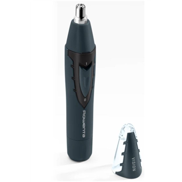 Rowenta Nose and Ear Trimmer | TN3011F0 | Cordless | Wet & Dry | Black/Blue