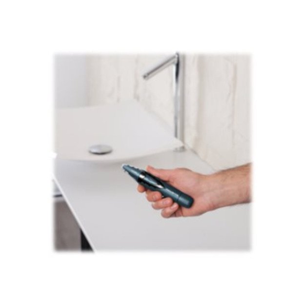 Rowenta Nose and Ear Trimmer | TN3011F0 | Cordless | Wet & Dry | Black/Blue