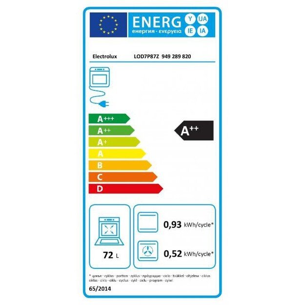 Juodos spalvos orkaitė su pirolize ir garų funkcija Electrolux LOD7P87Z