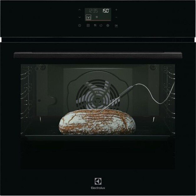 Juodos spalvos orkaitė su pirolize ir garų funkcija Electrolux LOD7P87Z