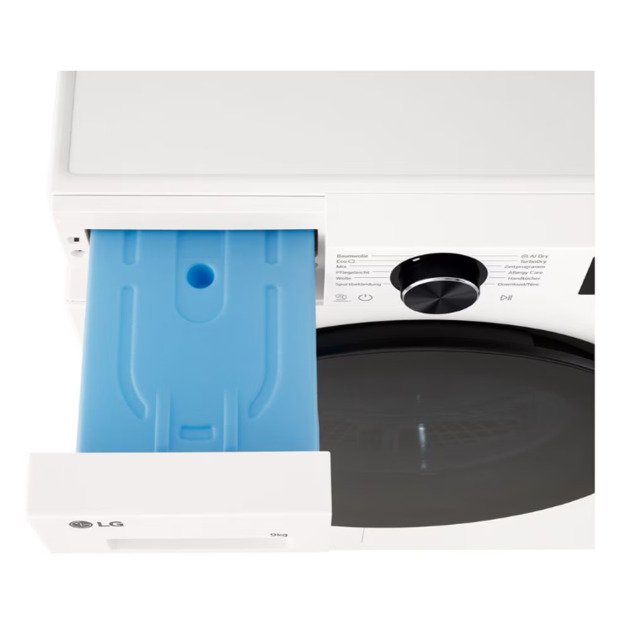 LG Dryer Machine with Heat Pump | RHX5009TWB | Energy efficiency class B | Front loading | 9 kg | LED | Depth 66 cm | Wi-Fi | Wh