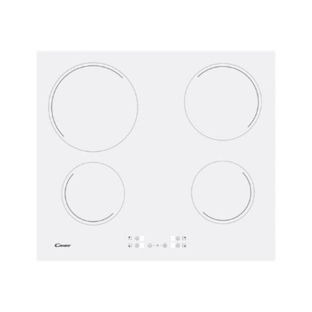 Candy | Hob | CH64CCW | Vitroceramic | Number of burners/cooking zones 4 | Touch | White