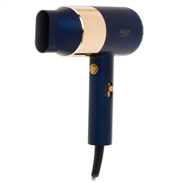 Adler Hair dryer | AD 2280 | 1800 W | Number of temperature settings 3 | Blue/Gold 8