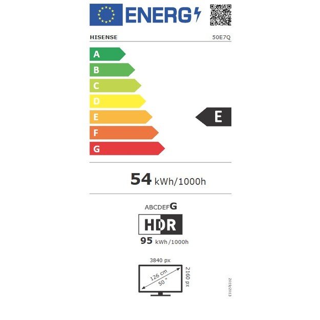 QLED televizorius Hisense 50E7Q