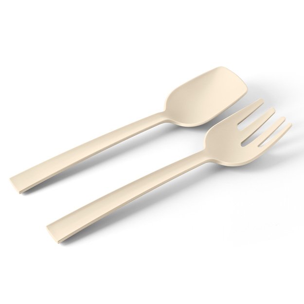 Fork and spoon, 29.3 cm, cream, Paestum Collection