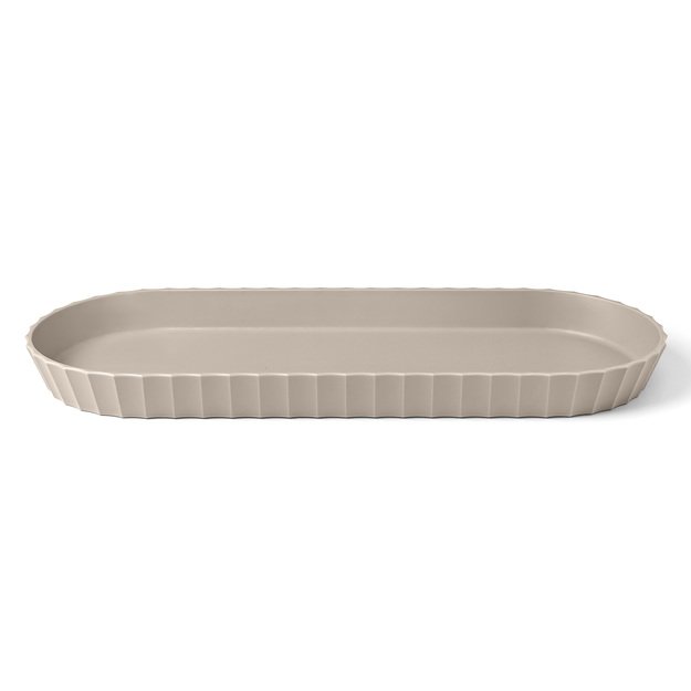 Platter, 37.5x15 cm, mocha, Paestum Collection