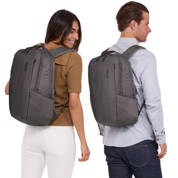 Thule | TSLB415 Subterra 2 | Laptop Backpack 21L | Fits up to size 16   | Backpack | Vetiver Gray | Shoulder strap 3