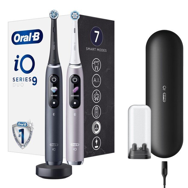 Oral-B iO 80363731 electric toothbrush Adult Rotating-oscillating toothbrush Black, Silver