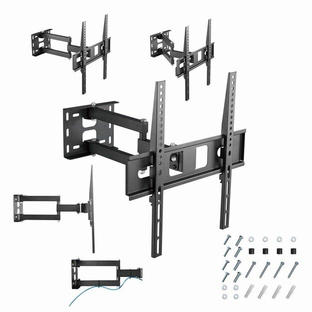 Gembird | Wall mount | WM-55ST-03 | Tilt, Swivel | 32-55   | Black