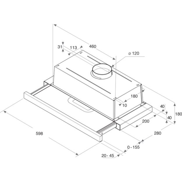 Montuojamas į baldus garų rinktuvas Whirlpool AKR 749/1 WH