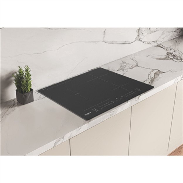 Whirlpool WF S7560NE BM | Hob | Induction | Number of burners/cooking zones 4 | Electronic | Black | Timer