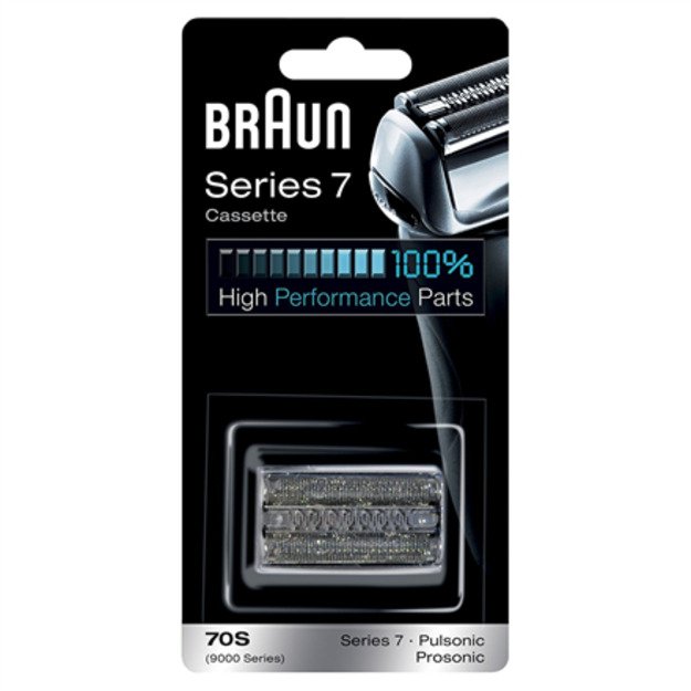 BRAUN Series 7 70S Replacement foil & cutter for electric shaver Series 7, Pulsonic, Prosonic Black
