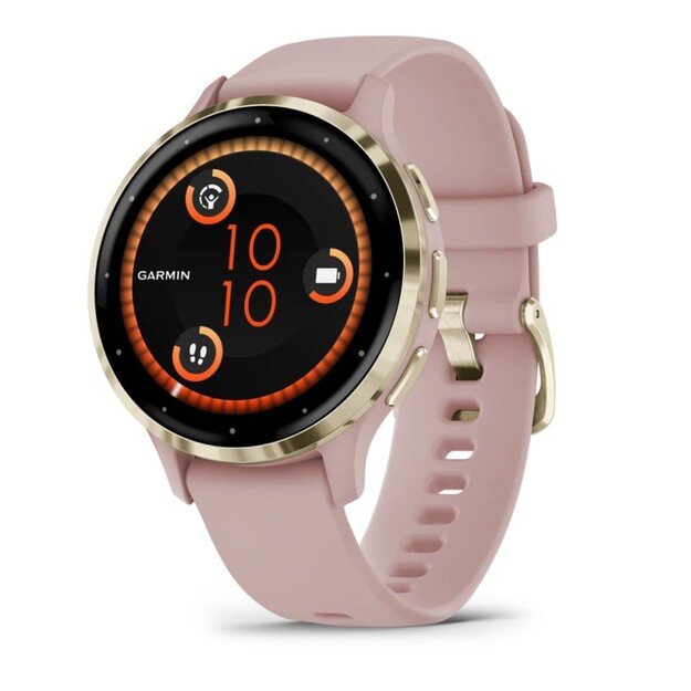 Garmin Venu 3S 3.05 cm (1.2 ) AMOLED 41 mm Digital 390 x 390 pixels Touchscreen Gold, Rose Wi-Fi GPS (satellite)