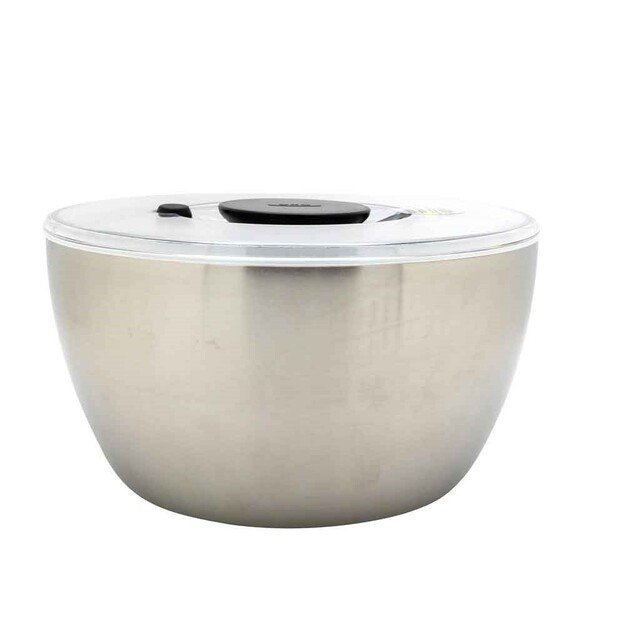 OXO 1071497 Salatschleuder Edelstahl 24cm mit Deckel