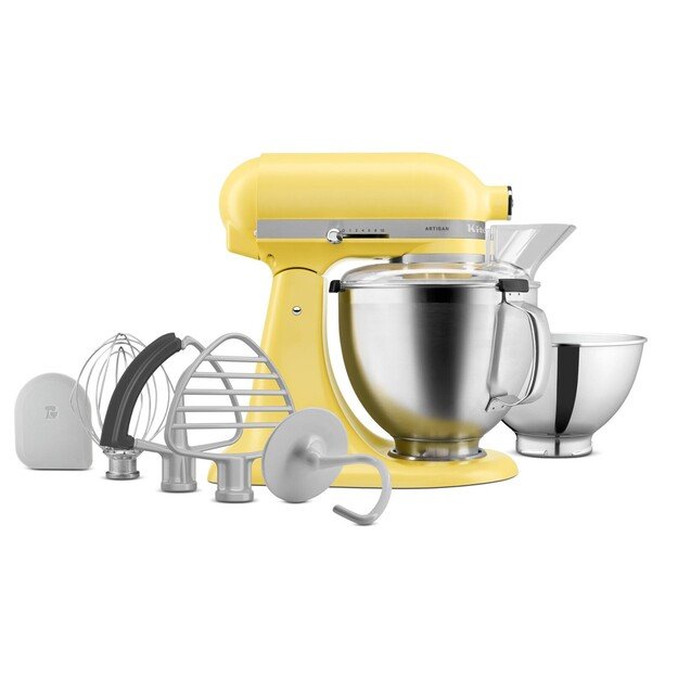 KitchenAid 5KSM195PSEBT mixer Stand mixer 300 W Stainless steel, Yellow