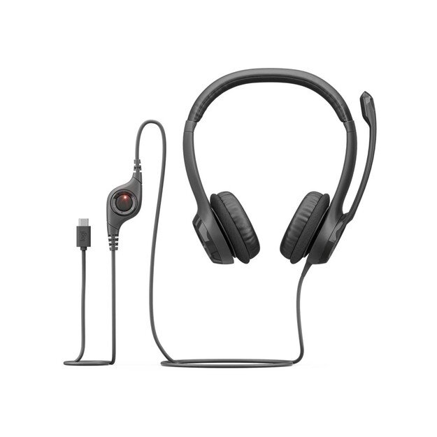 Logitech H390 USB Headset Wired Head-band Calls/Music USB Type-C Black