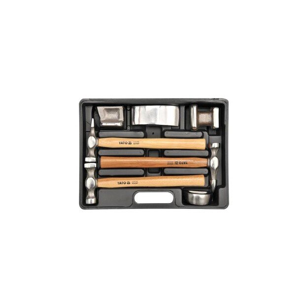 Yato YT-4590, Carbon steel, Wood, Chrome, Wood, 4.9 kg, 7 pc(s)
