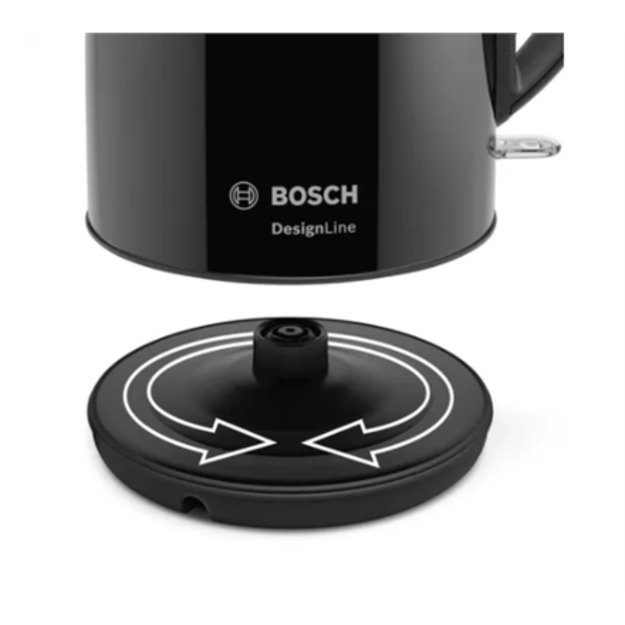 Bosch | Kettle | DesignLine TWK3P423 | Electric | 2400 W | 1.7 L | Stainless steel | 360° rotational base | Jet black polished 3