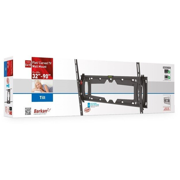 BARKAN E410+.B 32 -90  lenktam TV, pakreipiamas, sieninis, juodas 1