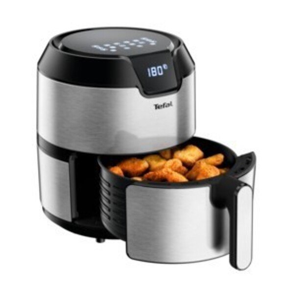 Tefal Easy Fry EY401D Single 4.2 L Stand-alone 1500 W Hot air fryer Black, Stainless steel