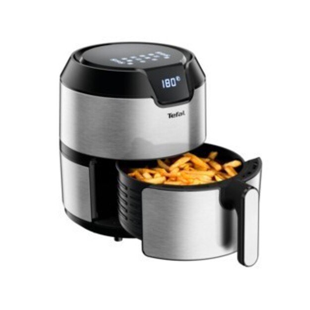 Tefal Easy Fry EY401D Single 4.2 L Stand-alone 1500 W Hot air fryer Black, Stainless steel