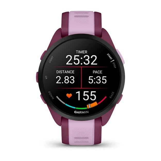 Garmin Forerunner 165 Music 3.05 cm (1.2 ) AMOLED 43 mm Digital 390 x 390 pixels Touchscreen Purple GPS (satellite)