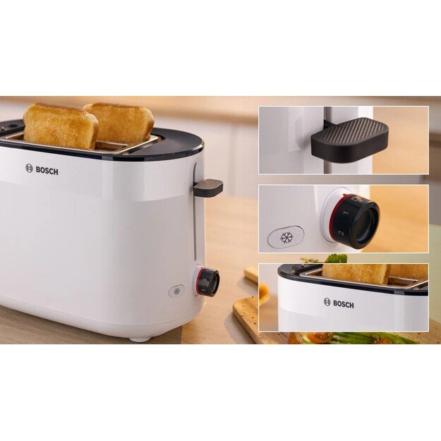 Bosch Compact Toaster | TAT2M121 MyMoment | Power 950 W | Number of slots 2 | Housing material Plastic | White 6