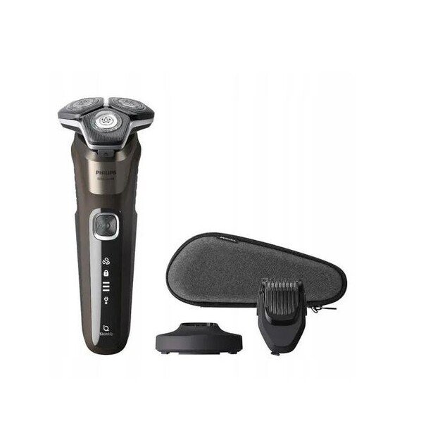 Men s electric shaver, brown + case, Philips 5000 series S5886/38