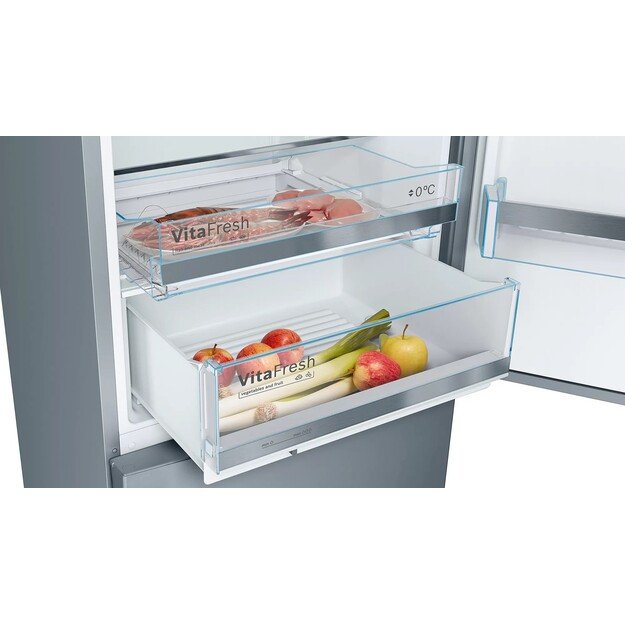 Bosch Serie 6 KGE49AICA fridge-freezer Freestanding 419 L C Stainless steel 2