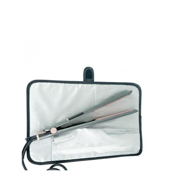 Plaukų tiesintuvas su keraminėmis plokštėmis ir karščiui atspariu dėklu Jocca 2759  pilkos/rožinės spalvos 1