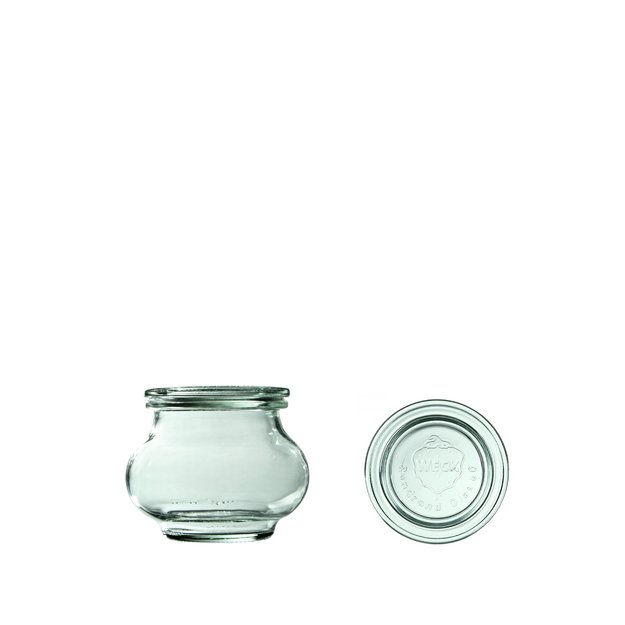 Jar, 220 ml, with lid, Deco, 12 pcs