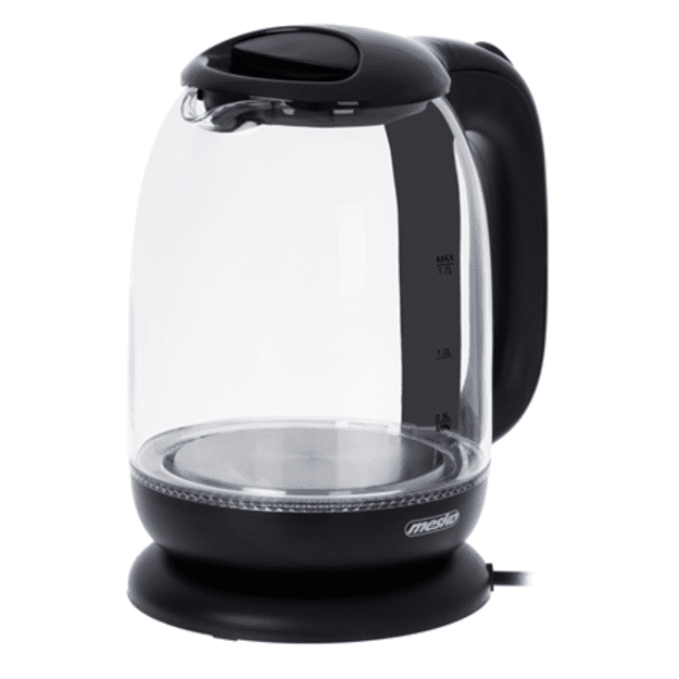Mesko | Kettle | MS 1302b | Electric | 2200 W | 1.7 L | Glass | 360&deg; rotational base | Black