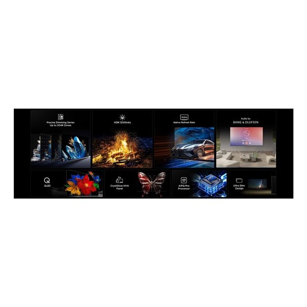 TCL 50C7K TV 127 cm (50 ) 4K Ultra HD Smart TV Wi-Fi Metallic 2000 cd/m&sup2;