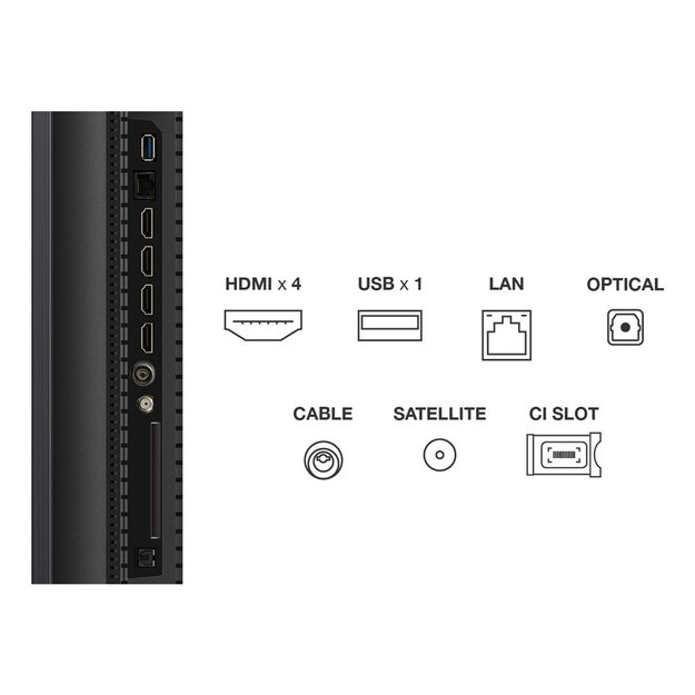 TCL 50C7K TV 127 cm (50 ) 4K Ultra HD Smart TV Wi-Fi Metallic 2000 cd/m&sup2;