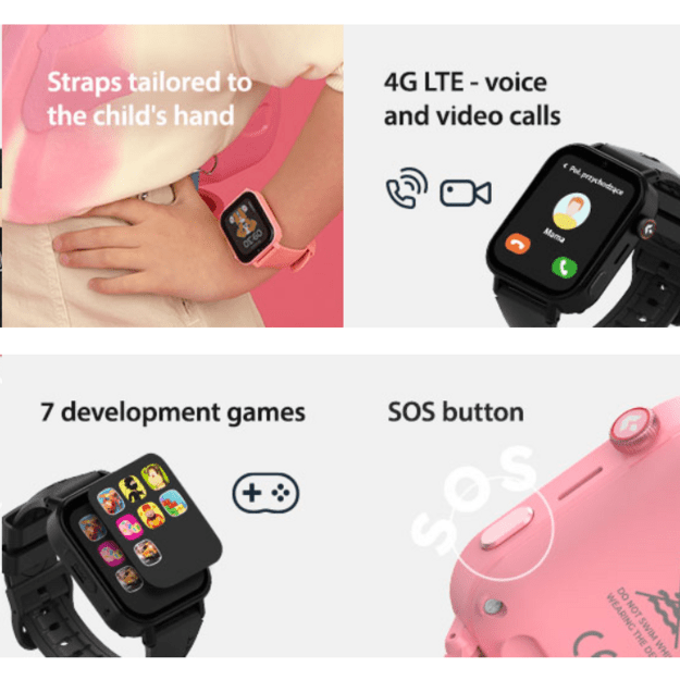 I&scaron;manusis laikrodis vaikams su lietuvi&scaron;ku meniu Garett Kids Rel 4G Pink