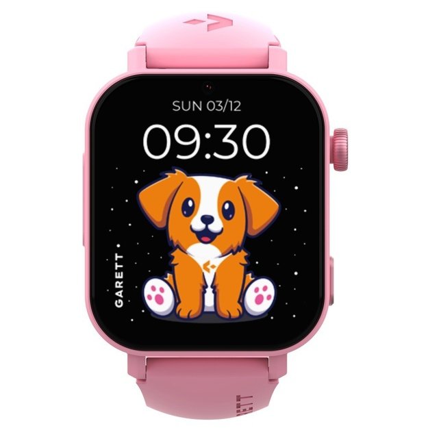 I&scaron;manusis laikrodis vaikams su lietuvi&scaron;ku meniu Garett Kids Rel 4G Pink