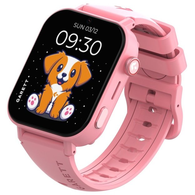 I&scaron;manusis laikrodis vaikams su lietuvi&scaron;ku meniu Garett Kids Rel 4G Pink