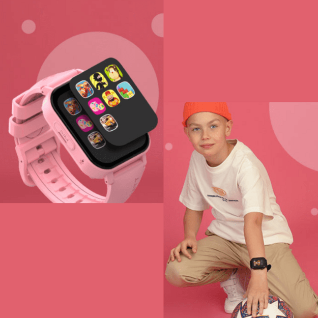 I&scaron;manusis laikrodis vaikams su lietuvi&scaron;ku meniu Garett Kids Rel 4G Pink