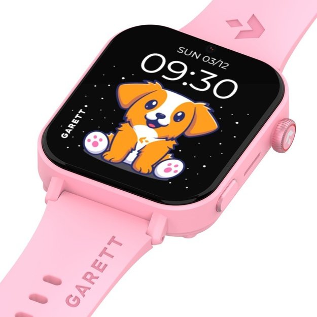 I&scaron;manusis laikrodis vaikams su lietuvi&scaron;ku meniu Garett Kids Rel 4G Pink