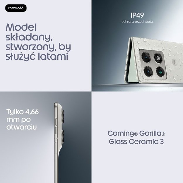 Motorola razr fold 20.6 cm (8.09 ) Dual SIM Android 16.0 5G USB Type-C 16 GB 512 GB 6000 mAh White