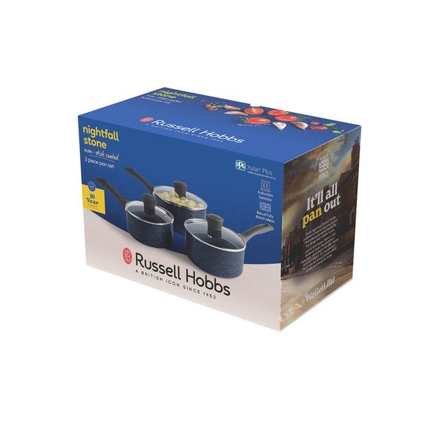 Russell Hobbs RH00847EU7 Nightfall Stone 3-Piece Saucepan Set