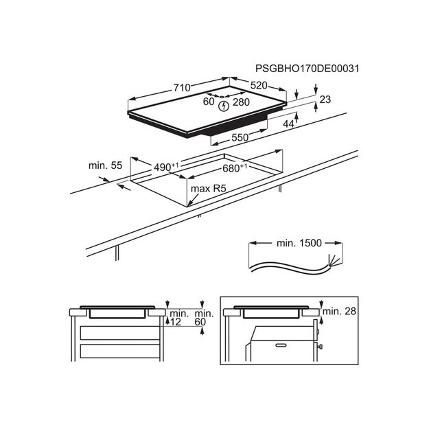 Iindukc, kaitlentė ELECTROLUX EIV734