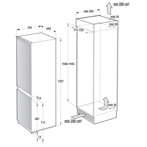 Fridge-freezer GORENJE NRKI619D61WFE