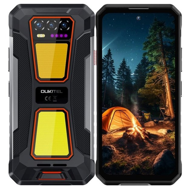 Oukitel WP58 Pro 6,7  Smartphone Dual SIM Android 15 5G USB Type-C 8 GB 512 GB 10000 mAh Black, Orange