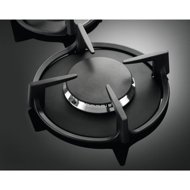 ELECTROLUX KGG6407K Gas Hob - 4 Burners - L 59 x D 51 cm - 7800 W - Glass Coated - Black | Sourcing