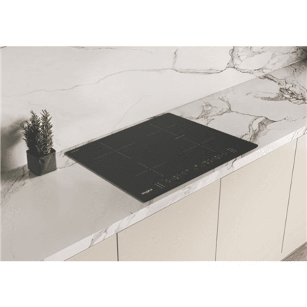 Whirlpool WB B8360 NE BM | Hob | Induction | Number of burners/cooking zones 4 | Electronic | Black | Timer